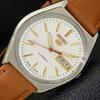 5 AUTOMATIC VINTAGE 6309A JAPAN MENS WHITE COLOR DIAL WATCH A702624-1 R209-a702624