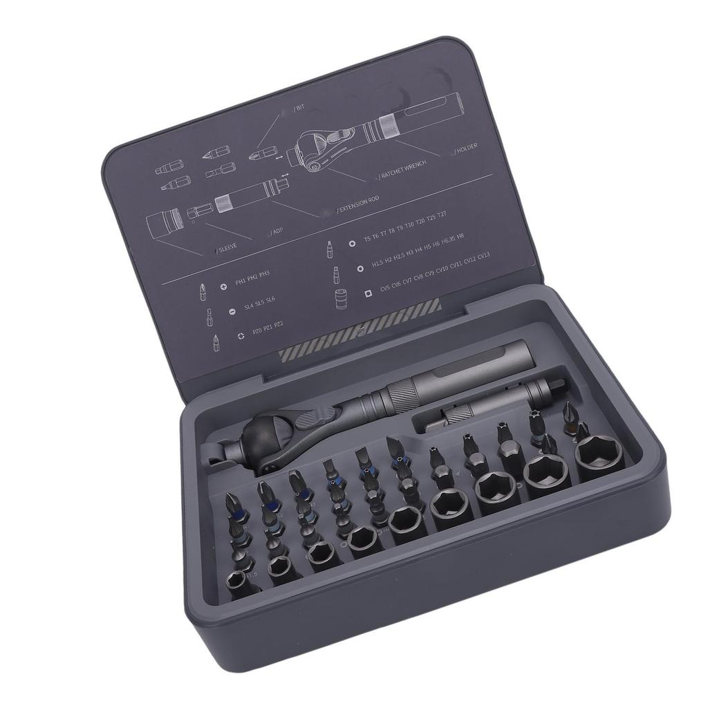 Набор отверток с трещоткой 40 в 1 Дизайн 45 Зубьев Точный 180 градусов Универсальный Магнитный Набор отверток