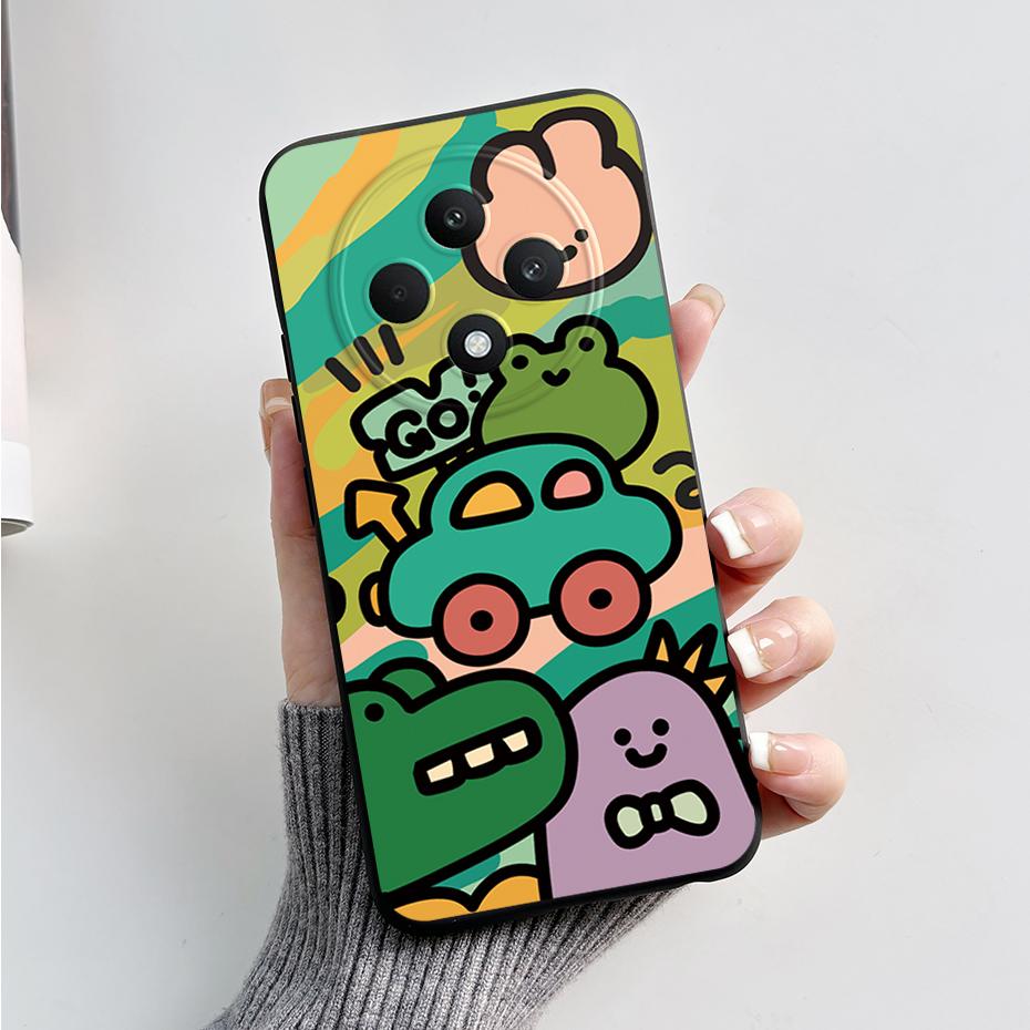 Чехол для Oppo Reno12 F CPH2637 Милый Кролик Панда Ударопрочный Силиконовый ТПУ Задняя Крышка для Oppo Reno 12F Reno12F 5G 2024 Мягкий Чехол