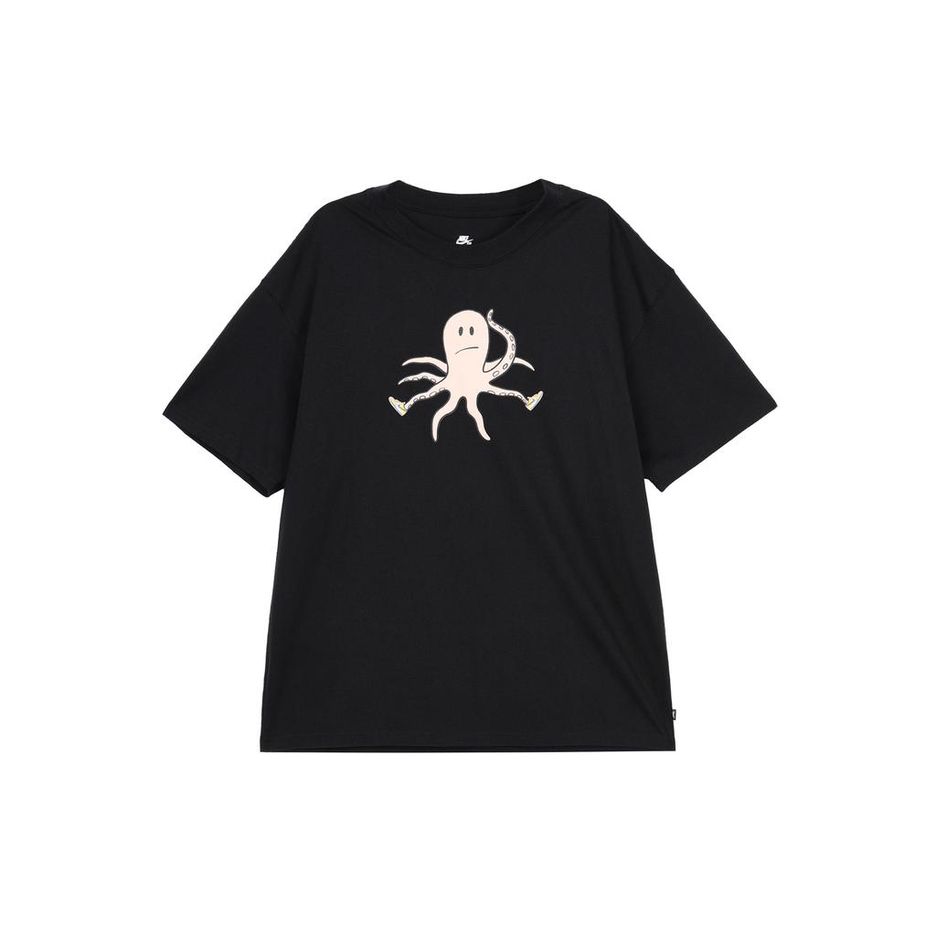 Nike Octopus Print Loose-Fit Crew Neck T-Shirt Men Tops Black DV2677-010