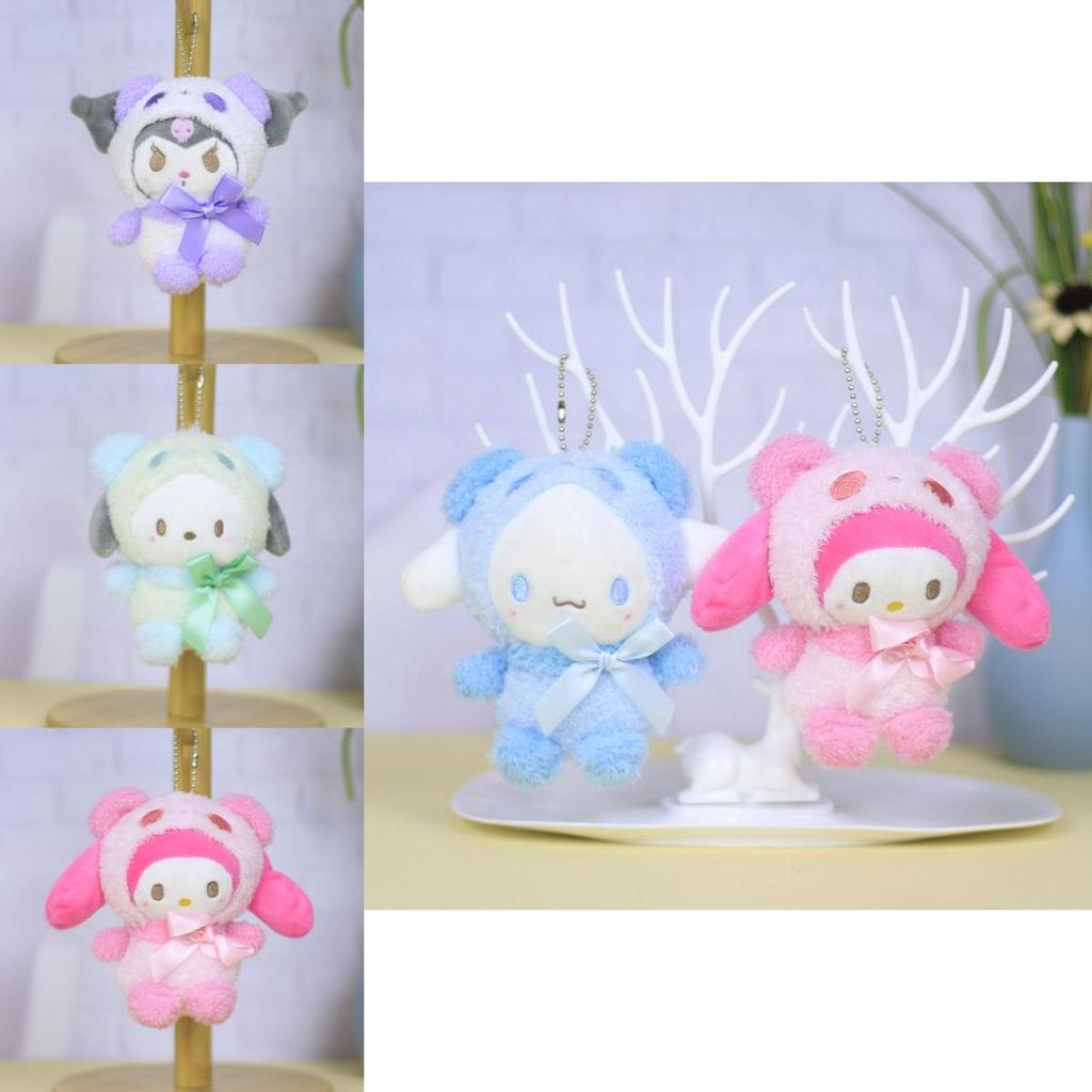 Cute Sanrio Animal Plush Figures Cinnamoroll Kuromi My Melody Pompompurin 12cm