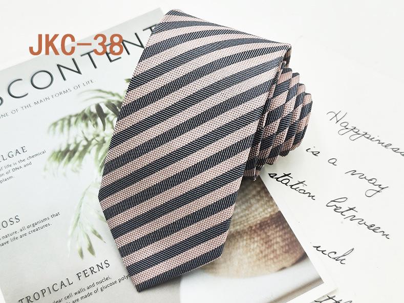Галстук ручной работы JK Uniform Tie для мальчиков и девочек - 7 см полосатый жаккардовый модный аксессуар