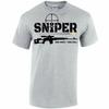 Футболка Sniper One Shot One Kill с уникальным дизайном. Летняя хлопковая футболка с коротким рукавом и круглым вырезом  Семейные одинаковые наряды