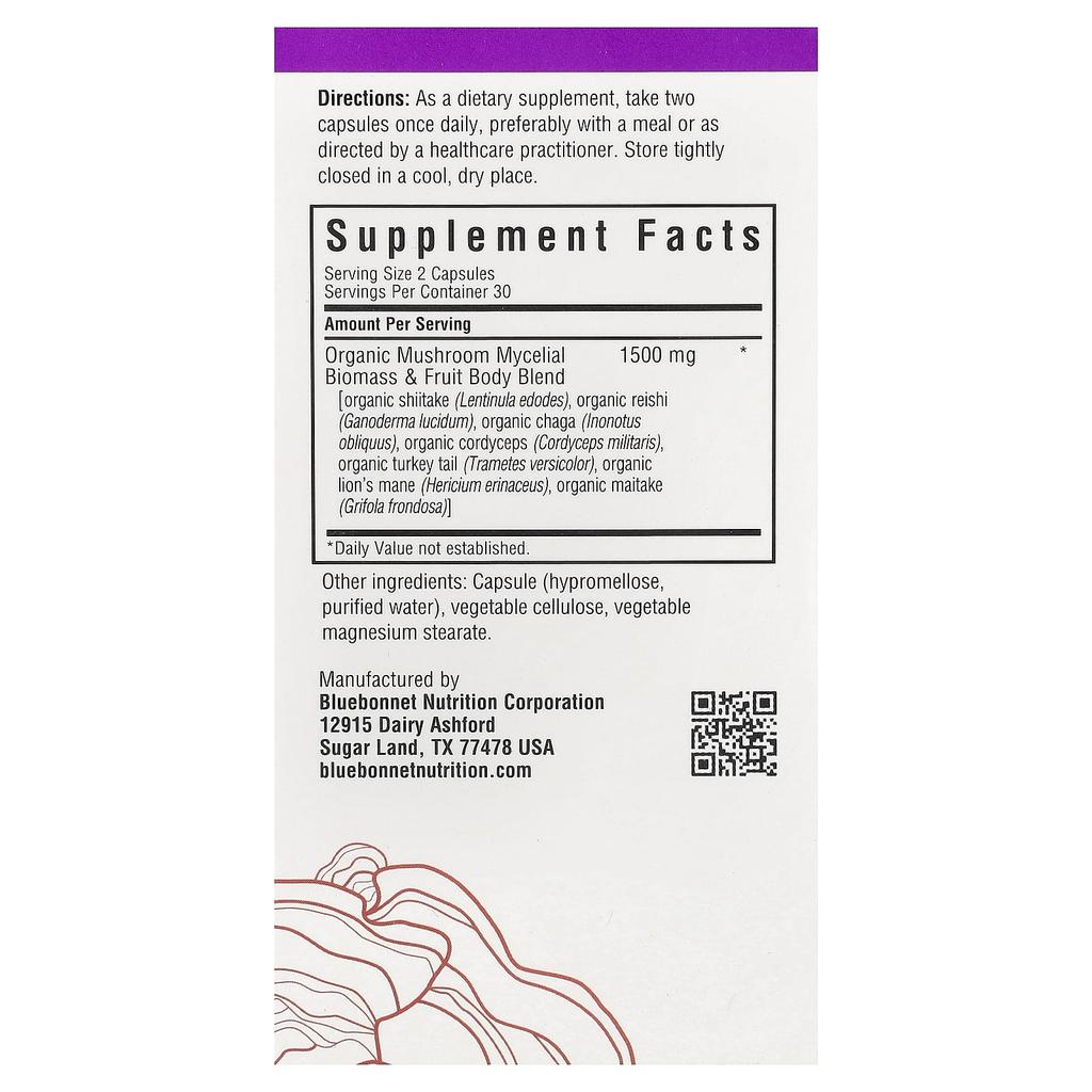 Bluebonnet Nutrition Myco7™, Mushroom Defense, 60 Veggie Capsules