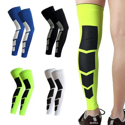 1 шт., спортивные компрессионные рукава полной длины для ног, баскетбольный наколенник, защита икры и голени, поддержка для мужчин и женщин