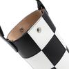 Longchamp Épure 18 Сумка-тоут с принтом в клетку, пряжка-застежка, Мини-сумки-тоут для женщин, Черно-белый 10213HDU067