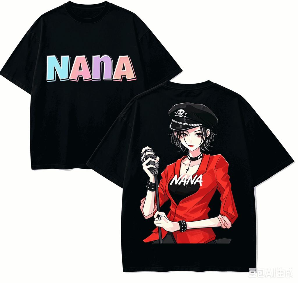 Nana Anime Lover TShirt Harajuku Cotton NewModel High Street Retro Fashion Oversized Unisex Hot Product Couples Comfortable