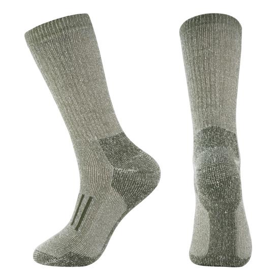 1 пара зимних носков унисекс, шерстяные носки с высоким голенищем для походов, спорта, машинная стирка, сохраняющие тепло, нескользящие, повседневные чулки