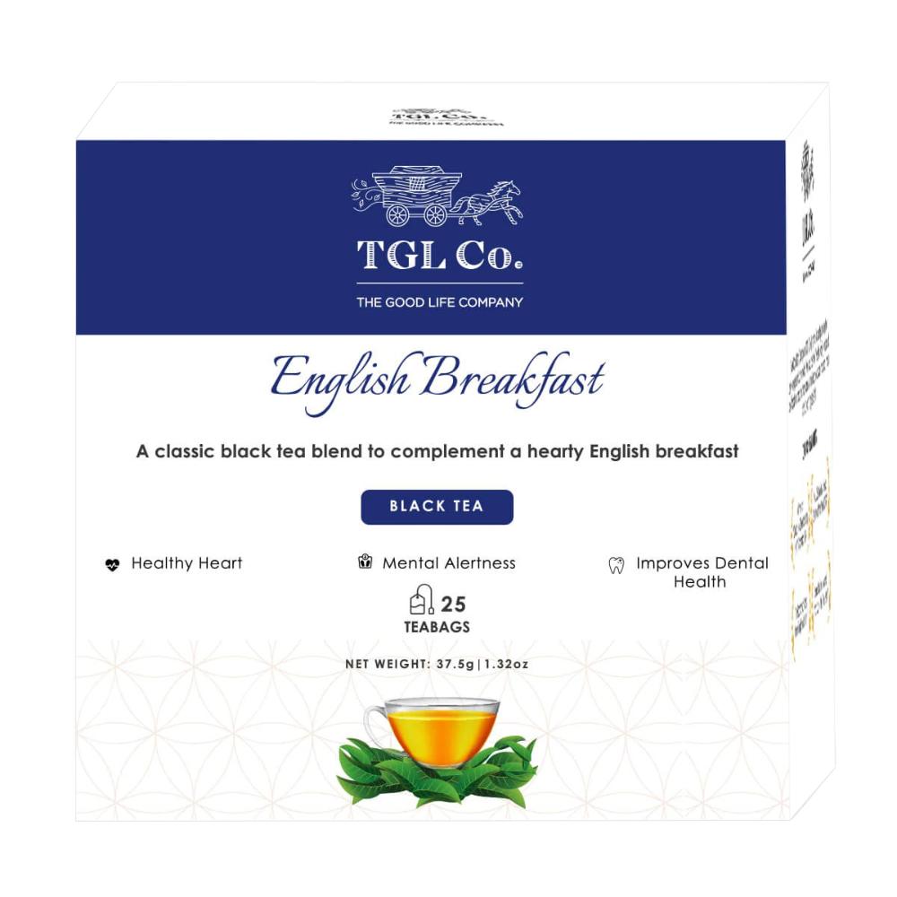 Black Tea English Breakfast (25 Pak, 1.5 G), English Breakfast Black Tea, TGL Co.