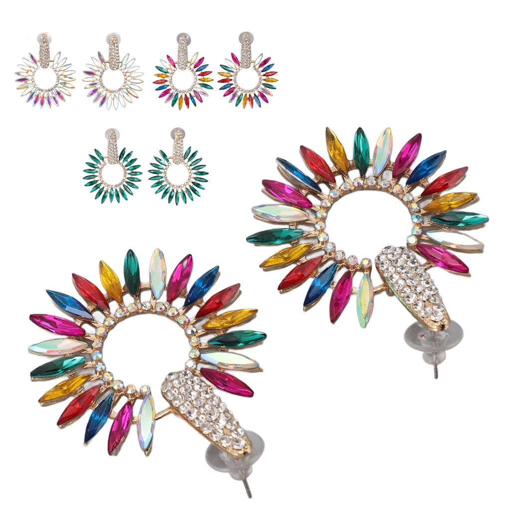 Модные серьги-подвески со стразами, большие серьги-люстры для женщин