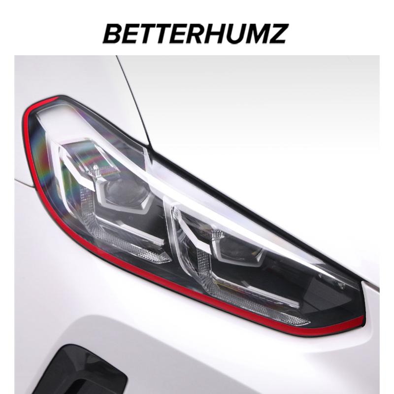 Для BMW X3 G01 G08 X4 G02 2017-2025 Автомобильный Стайлинг Накладка-полоска на Бровь Фары ПЭТ Пленка с Изменением Цвета Наклейка Тюнинг Декоративные Аксессуары