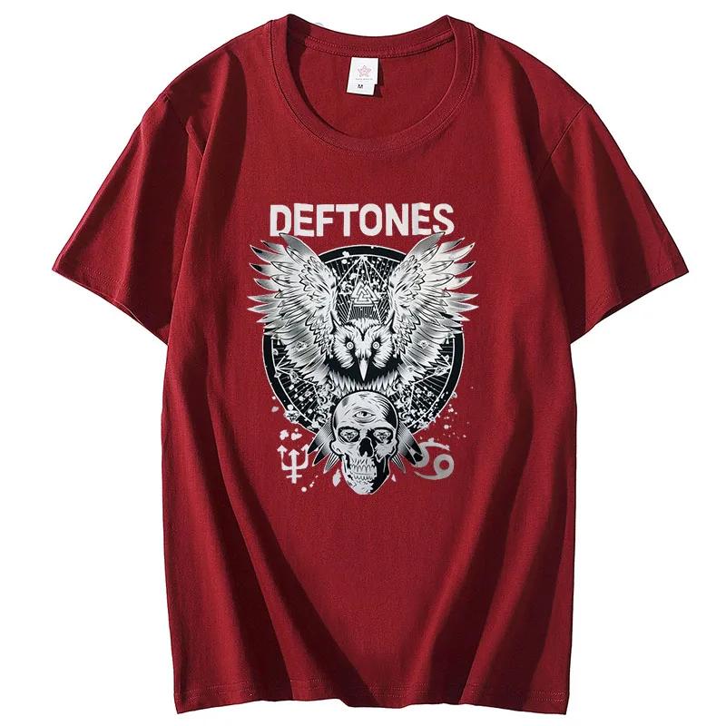 Мужской мерч Deftones Чино Морено Принт бриллианта Женская футболка Повседневная базовая Футболка с круглым вырезом Черная с коротким рукавом