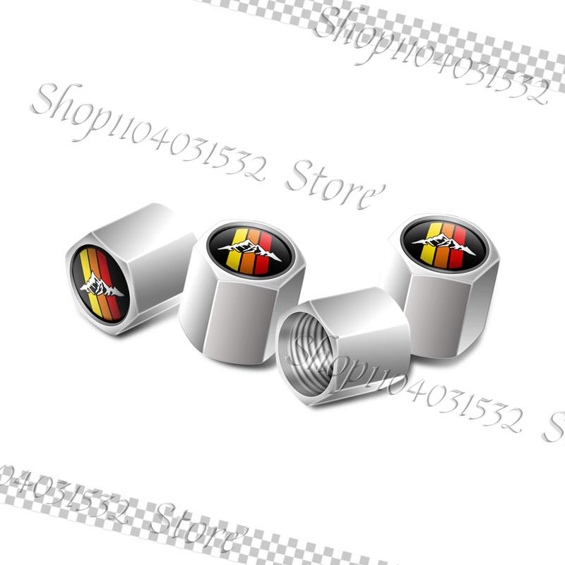 4Pcs Three-color Emblem Car Wheel Tire Valve Caps Tyre Stem Airdust Waterproof Covers For Toyota 4Runner Highlande Tacoma Rav4