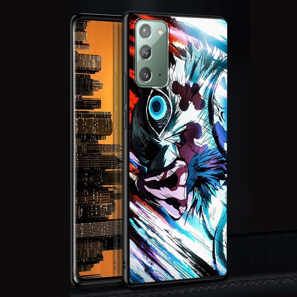 Чехол Anime Demon Slayer для Samsung Galaxy Note 20 Ultra 10 Lite 9 8 A53 A52 A12 S22 S21 FE S20 Plus TPU черный чехол для телефона