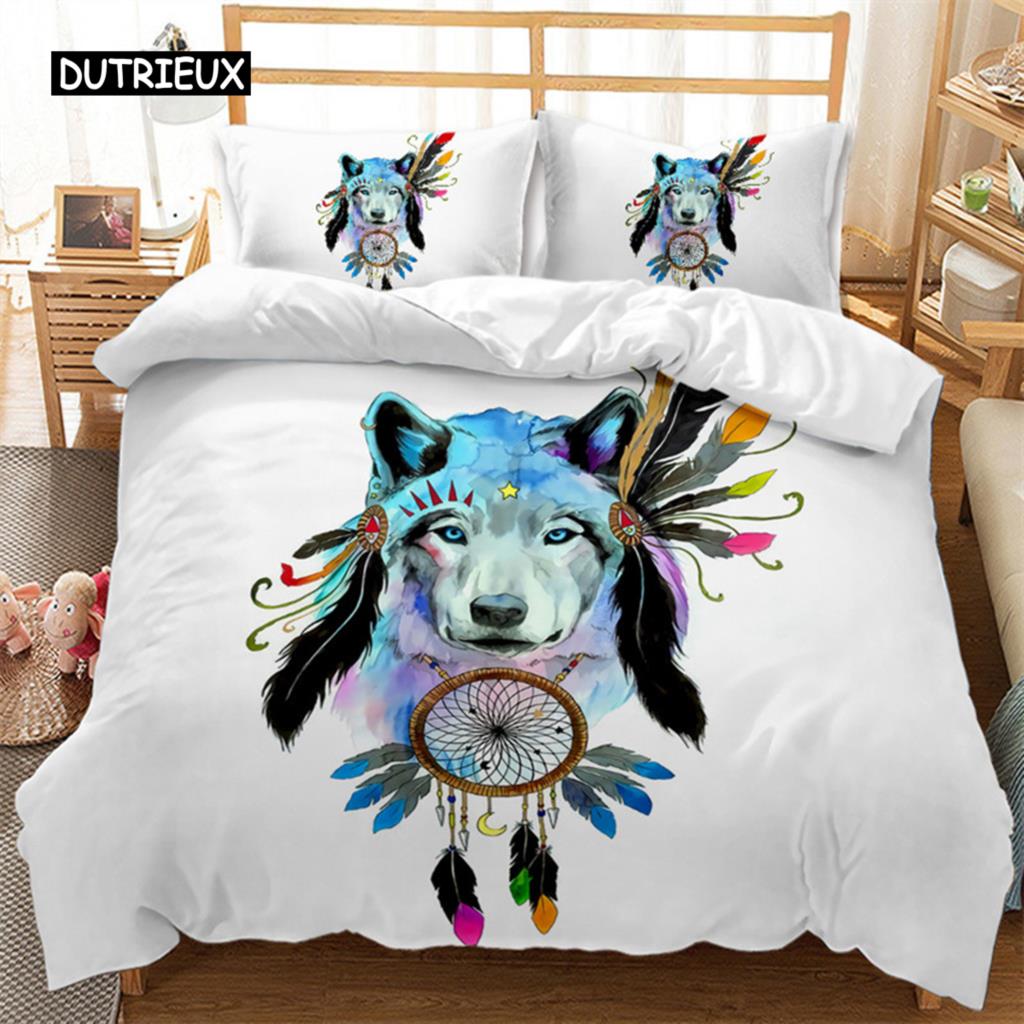 Пододеяльник Dreamcatcher Bohemia Mandala Floral Feather Комплект постельного белья King Single для детей и взрослых Микрофибра Starry Sky Пододеяльник