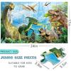 Пазл с динозаврами для детей 3-5 и 4-8 лет, большой напольный пазл из 35 деталей для малышей, мальчиков и девочек, обучающая развивающая игрушка, подарочная коробка