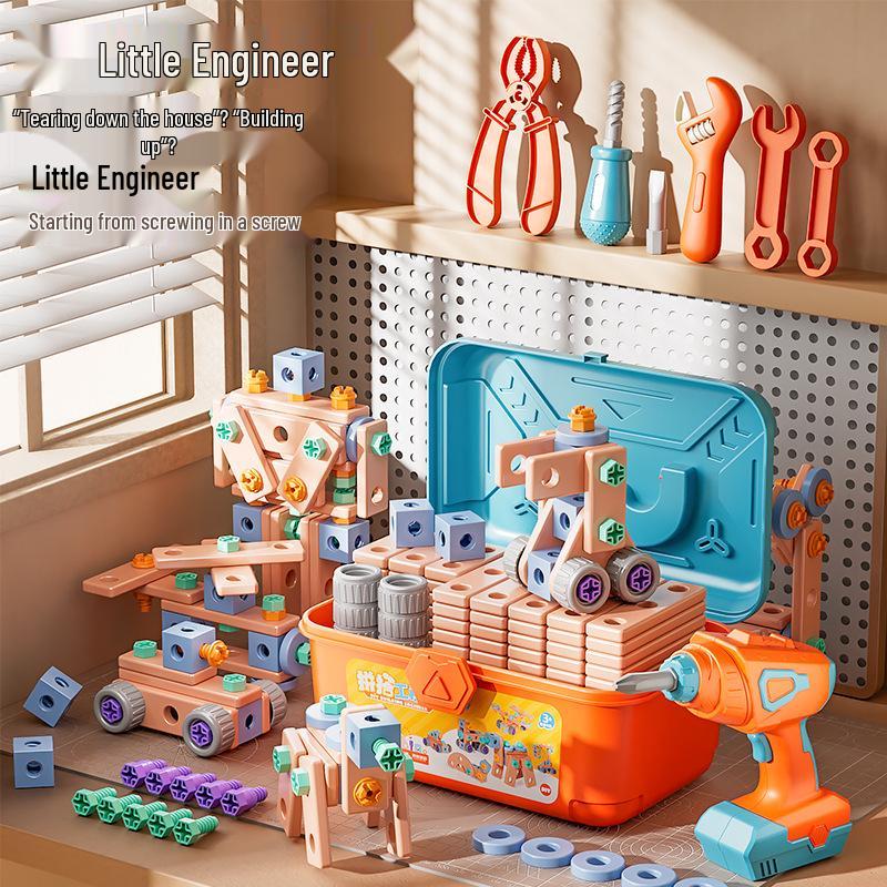 Children's Educational Electric Tool Box with Detachable Screwdriver for Hands-on Learning