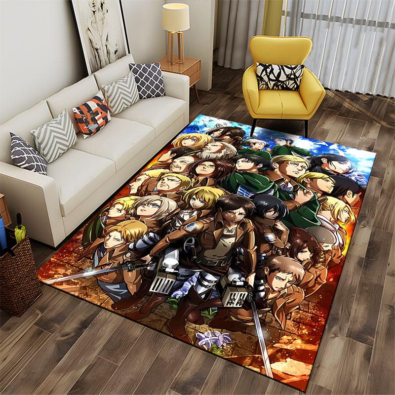 Attack on Titan Character Design suitable as a non-slip mat for the living room or bedroom sofa