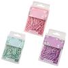 70 Pcs Pink/ Purple/ Green Small Paper Clips Vibrant Color Metal Paper Clips  Document Binding