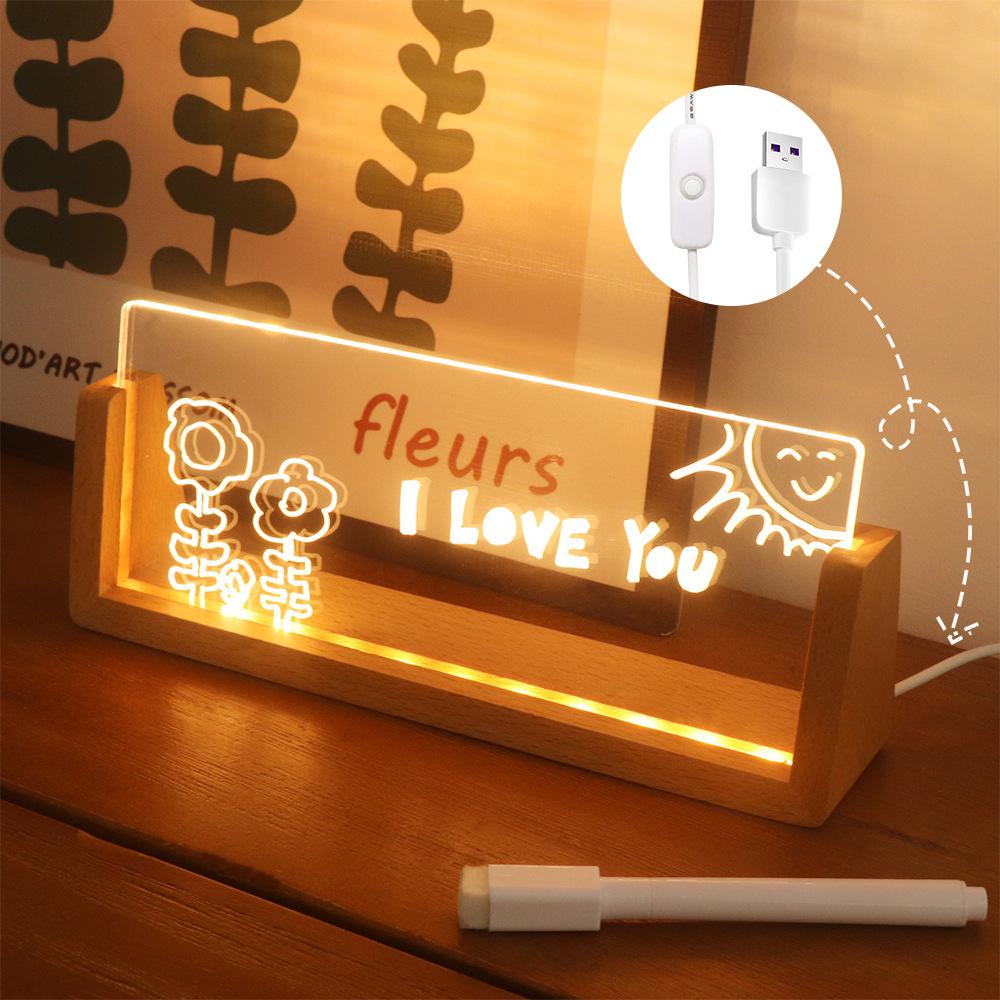 Creative LED Night Light – USB Rechargeable Dimmable Bedside Lamp, Warm Glow Decor for Bedroom
