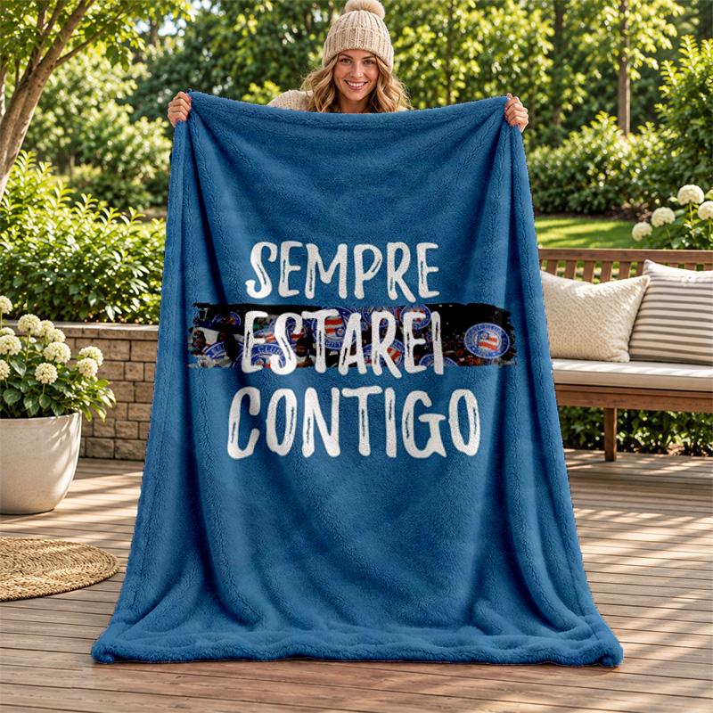 Esporte Clube Bahia blanket Flannel Blanket Soft Cozy Plush Throw for Sofa Bed Lightweight Home Decoration Gifts for Christmas various holidays