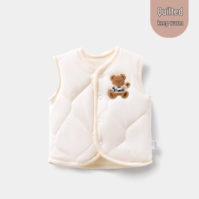 Jingqi Baby Стеганый хлопковый жилет для младенцев - Без рукавов, Теплая осенне-зимняя куртка для новорожденных