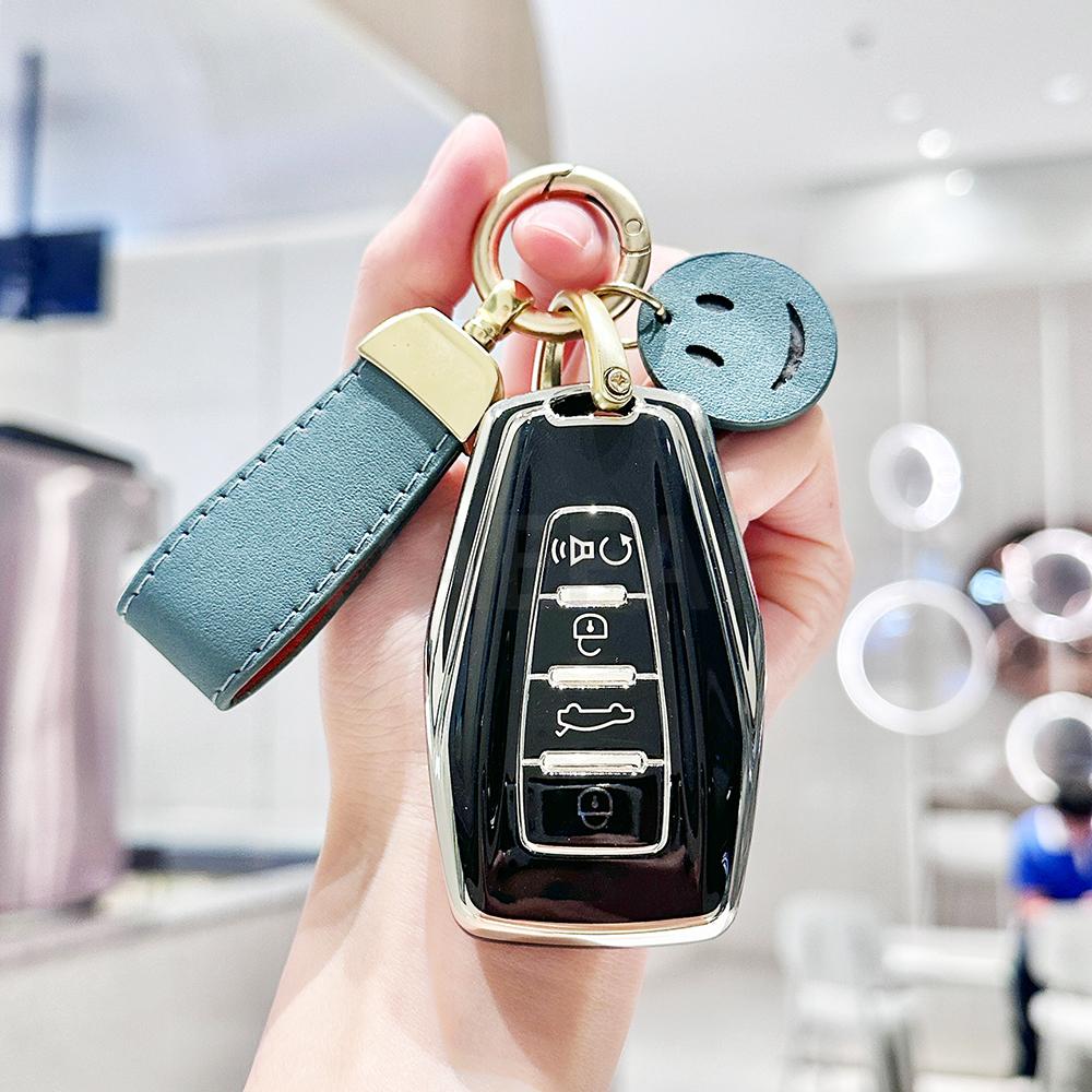 Чехол-накладка из ТПУ для брелока автоключа Geely Emgrand X7 EX7 Coolray 2019 - 2020 Автостайлинг Держатель Чехол Аксессуары для брелока