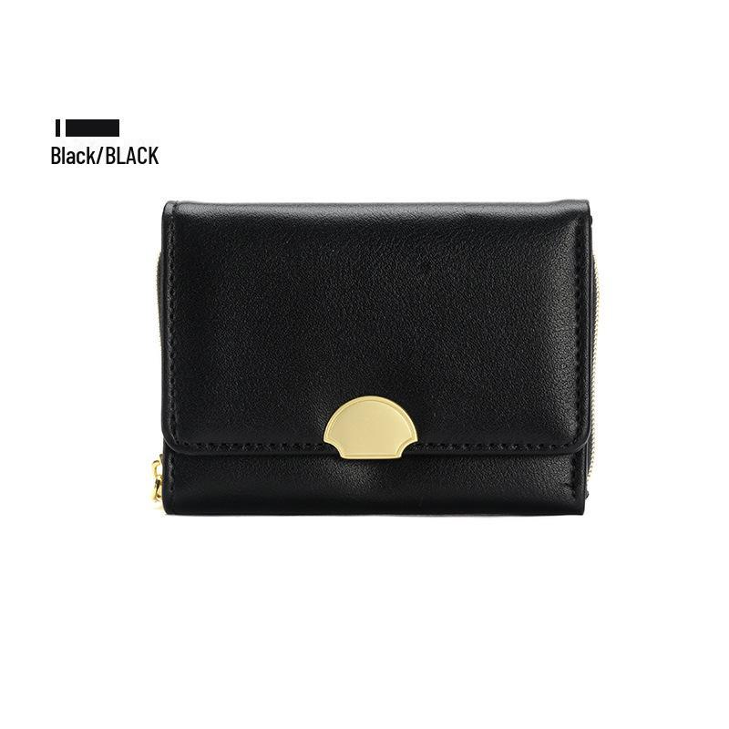 Женский короткий кошелек на молнии 2024 года: Компактный двойной кошелек с отделением для монет и карточек