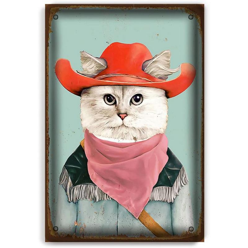 Cats Metal Tin Signs Being Normal Is Boring Wall Decoration Plaque Vintage Poster Iron Painting for Home Cafe Garden Club Bar