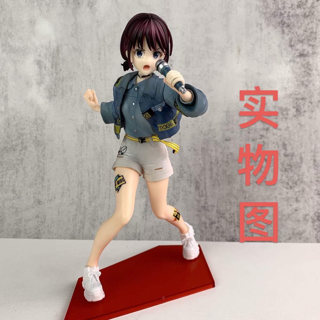 The Scream of the Beautiful Girl Band [Isori Nina] Beautiful Girl Figure Microphone Type Anime Desktop Red Bottom Ornament