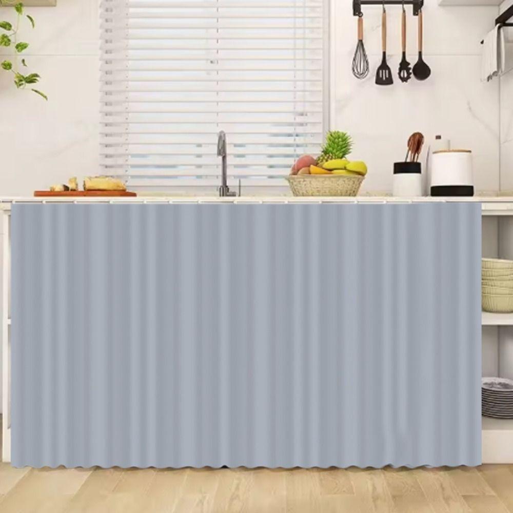 Dustproof Cloth Kitchen Cabinet Curtain Self-Adhesive Bookcases Curtains Cupboard Curtain Kitchen