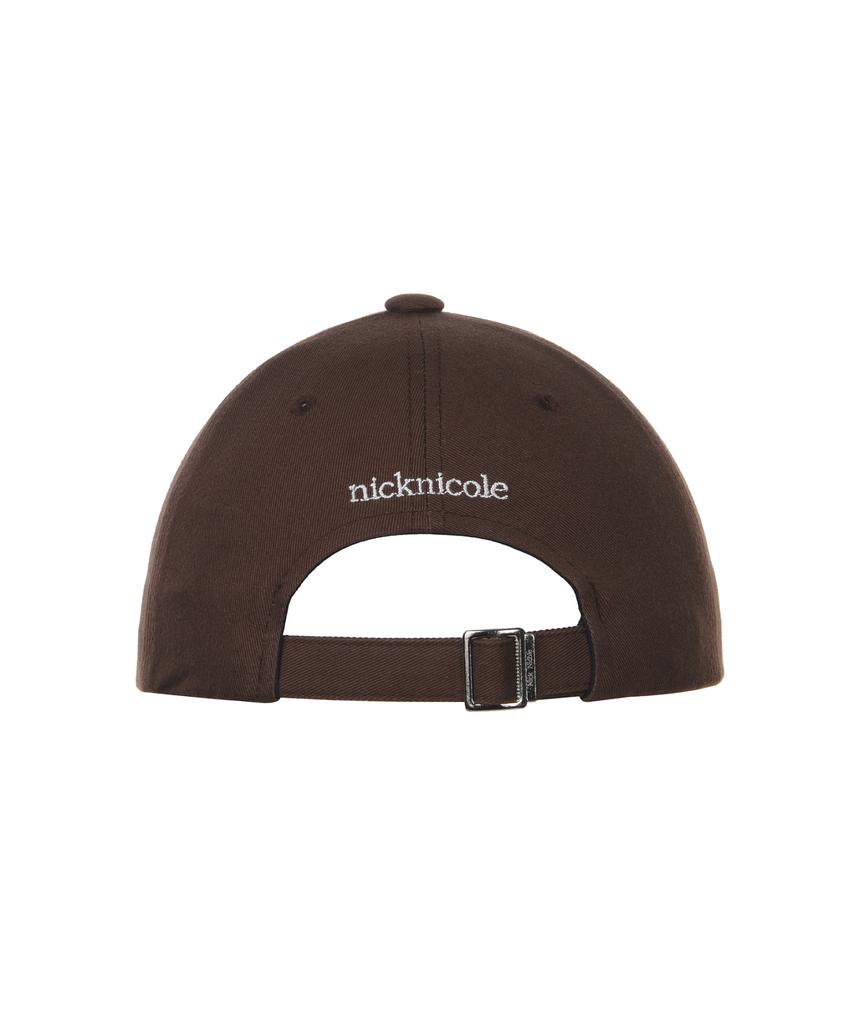Кепка с подписью Nigaennikol Nn Dotcom_Коричневая