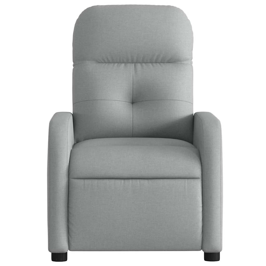 Relaxation Armchair Light Grey Fabric