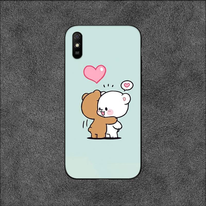Милый чехол для телефона с изображением медведя цвета молочного мокко для Xiaomi9 10 11PRO LITE Redmi NOTE7 8 9 10A PRO K40 Poco3 Shell