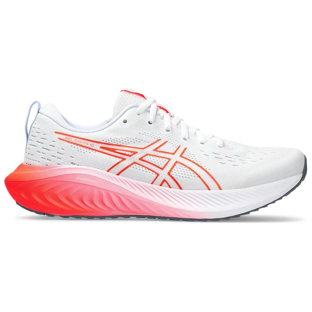 Asics Gel-Excite 10 Удобная Мягкая Амортизация Дышащие Низкие Кроссовки для Бега Женские кроссовки Белый Красный 1012B418-101
