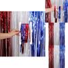 Яркий красно-бело-синий дождевой занавес ко Дню независимости для праздничного украшения вечеринки