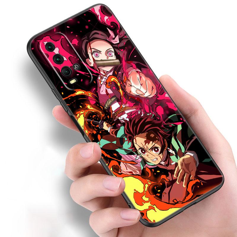 Чехол для телефона с изображением аниме «Убийца демонов» для Xiaomi Redmi Note 11 10 9 8 T Pro 10S 5G 9A 9C 9S, мягкий черный чехол из ТПУ, чехол принципиально