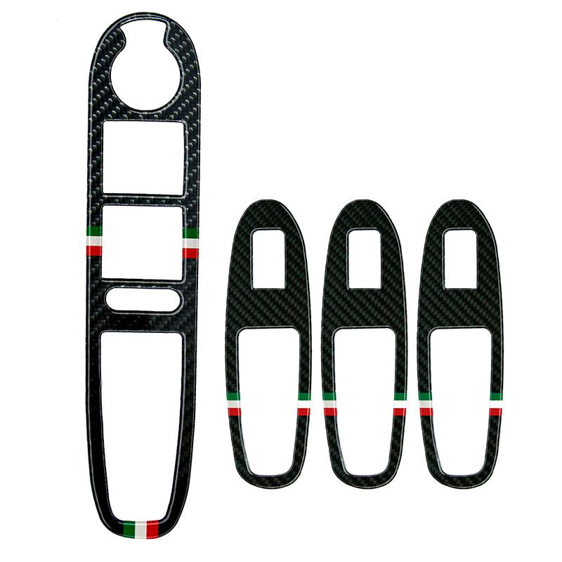 Панель управления двери, окна, декоративная рамка, красные наклейки из углеродного волокна, автомобильные наклейки для интерьера Alfa Romeo 159 2004-2011 гг.