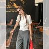 Французская белая блузка с пышными рукавами, короткий кардиган с кружевной отделкой, женский летний новый укороченный топ