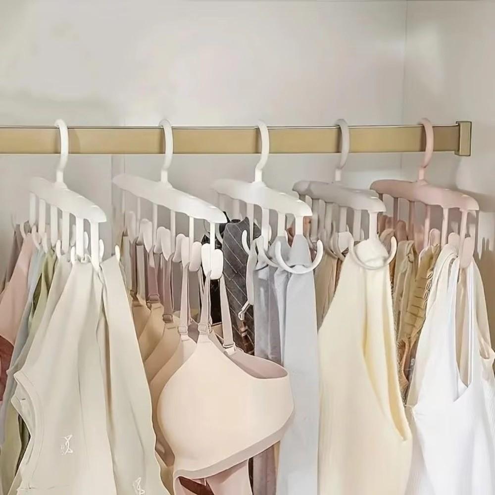Portable Multi-Functional Hanger Multi-Hook Wave Hook Rotating Hanger Rotatable 12-Hook Closet Organizer Wardrobe Storage