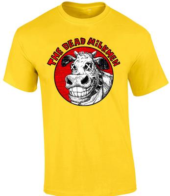 Футболка Rock группы The Dead Milkmen Желтая унисекс S-5XL 1F374 Унисекс футболка