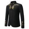 Cozy Up Men Wedding Stand-up Collar Embroidered Wedding Casual Slim Single-breasted Suit