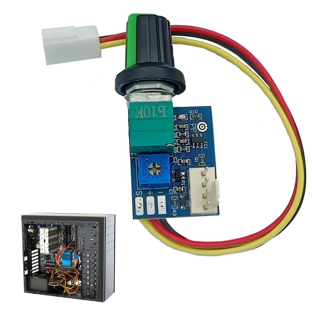 Ручной регулятор скорости вентилятора Ручной регулятор скорости вентилятора Регулируемый контроллер вентилятора Подходит для охлаждения компьютера