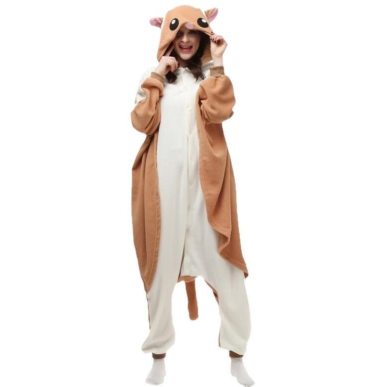 Милая мультяшная пижама-косплей белки-летяги Эмолги на Хэллоуин для мальчиков и девочек