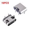 10Pcs 2 Pin Micro Type C Connector Socket Usb 3.1 Type-C Female Power Jack Dock