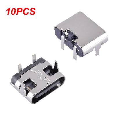 10 шт. 2-контактный разъем Micro Type C, разъем USB 3,1 Type-C, гнездовой разъем питания, док-станция