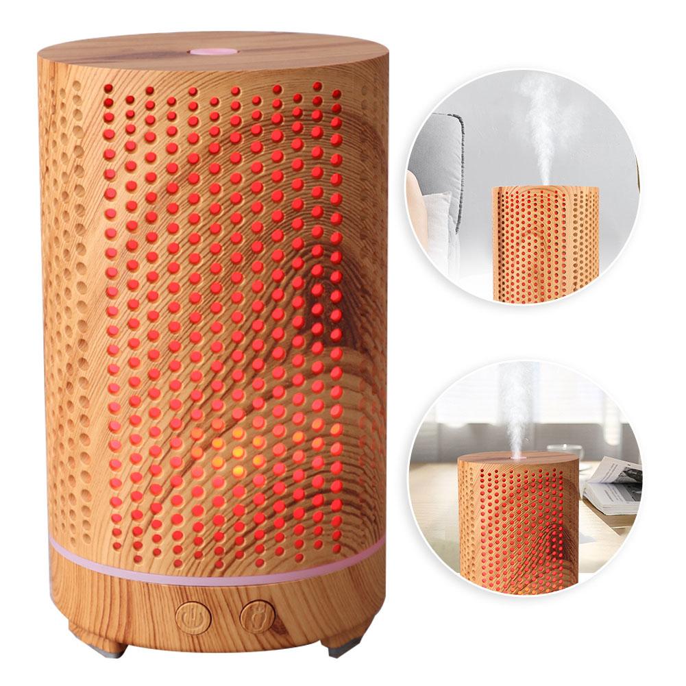 Увлажнитель воздуха Wooden Grain Home Air Увлажнитель воздуха Ночной светильник Аромадиффузор 110-240 В вилка США