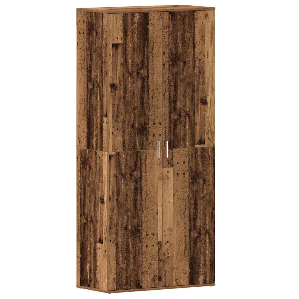 Shoe Cabinet with Shelf Rustic Wood Look 80 x 39 x 178 cm Engineered Wood