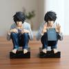 15 см/6 дюймов Фигурка L Lawliet из Тетради Смерти Приседающая Поза Две Головы GK Статуя Аниме Модель Игрушка Настольное Украшение Декор для Корпуса ПК Подарки
