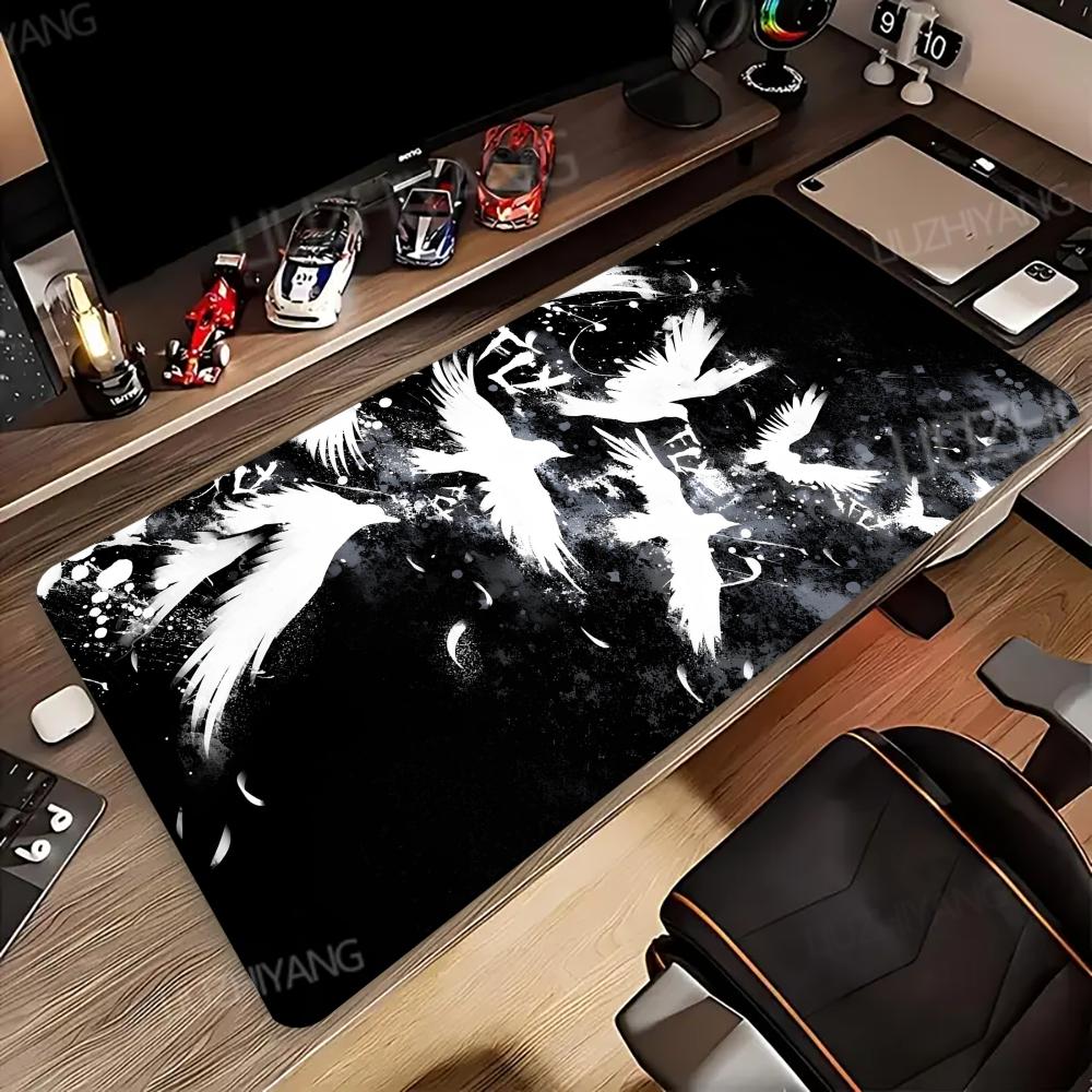 Flying White Dove Mouse Pad Large Gaming Accessory Rug XXL Game Rubber Desk Mat Non-Slip Computer Keyboard Laptop Long Mousepad